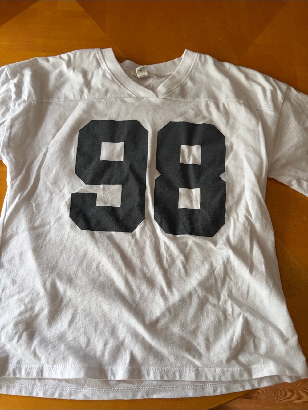 Full Tilt White Kids Jersey Top with Black 98 Graphic